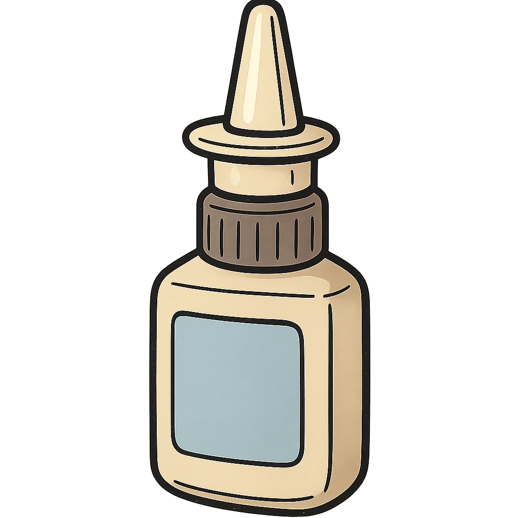 cartoon style nasal spray, no face emoji