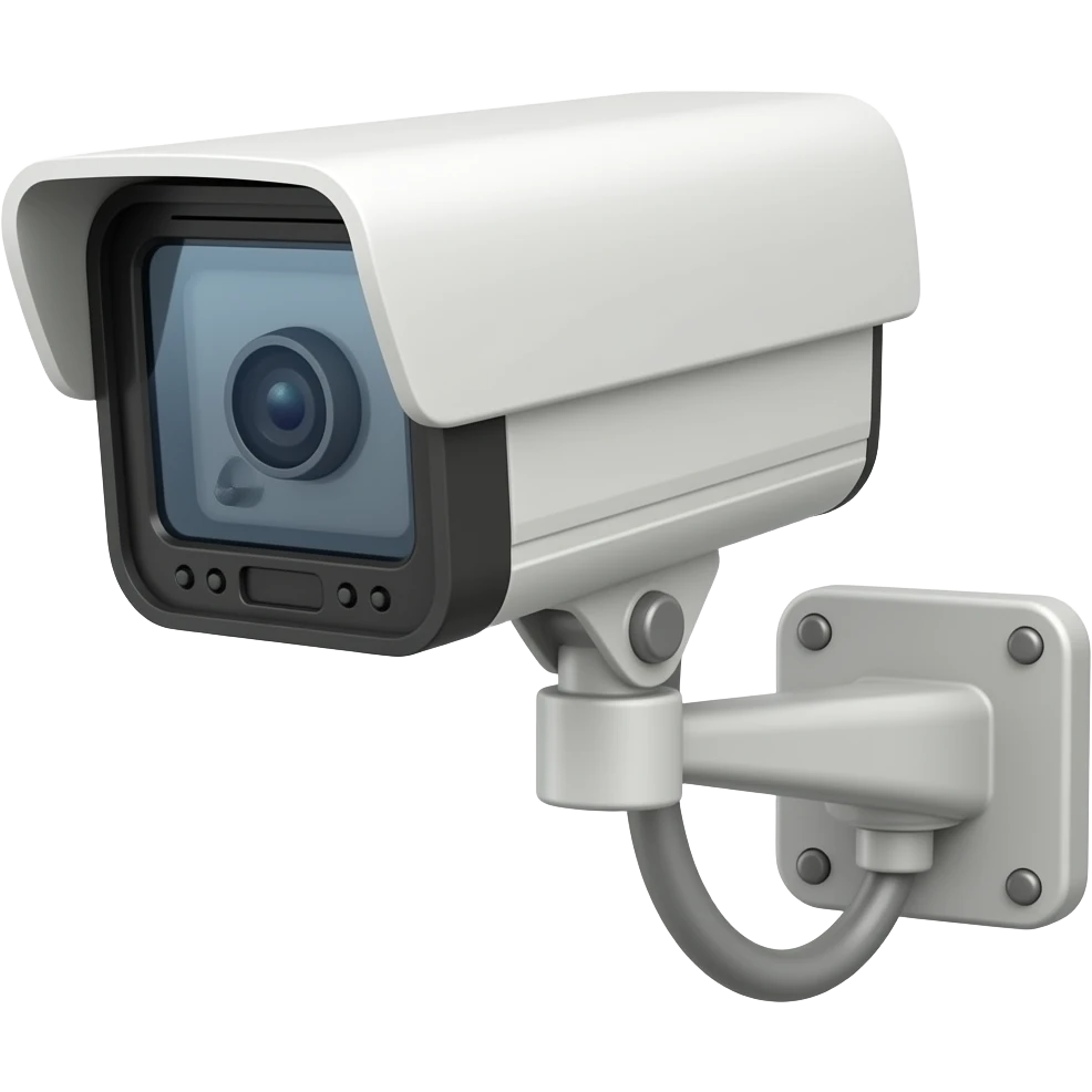 Cc tv camera and spary color emoji