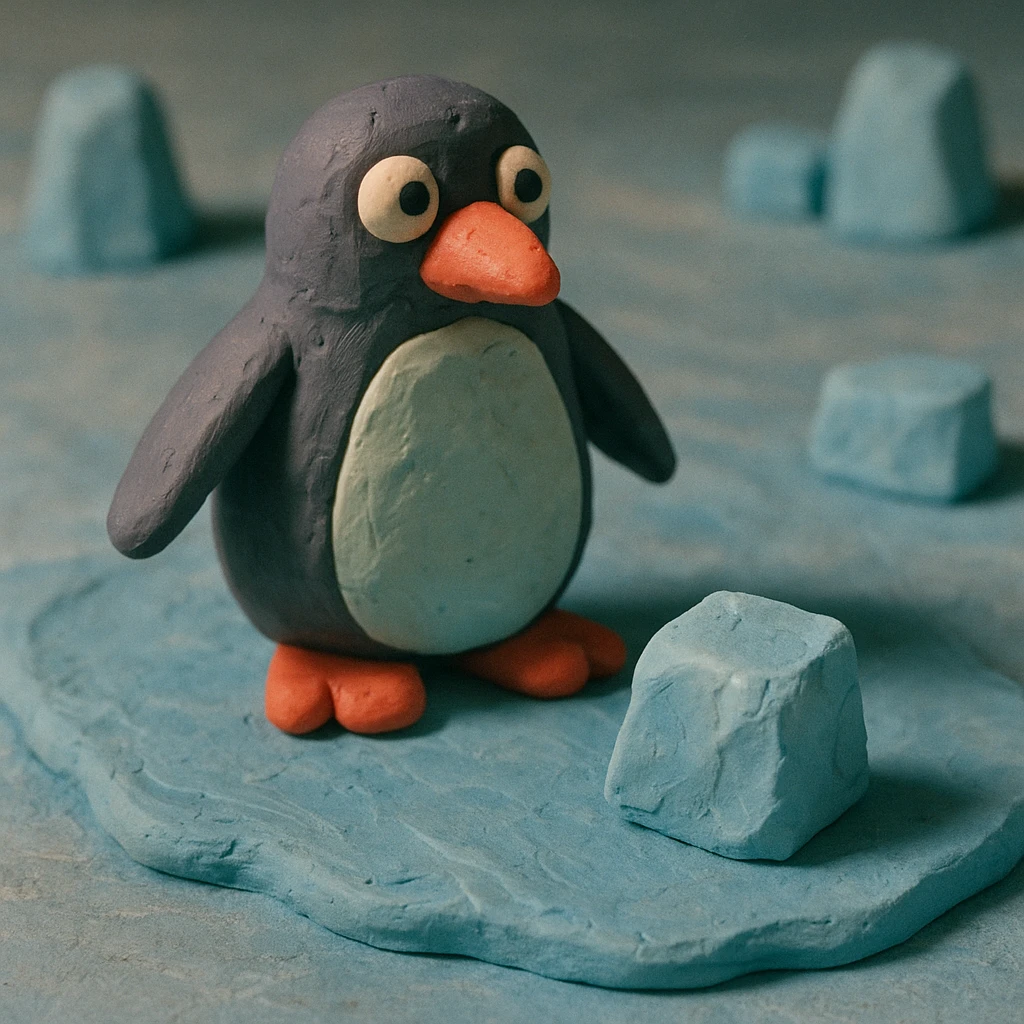 ice, claymation style emoji