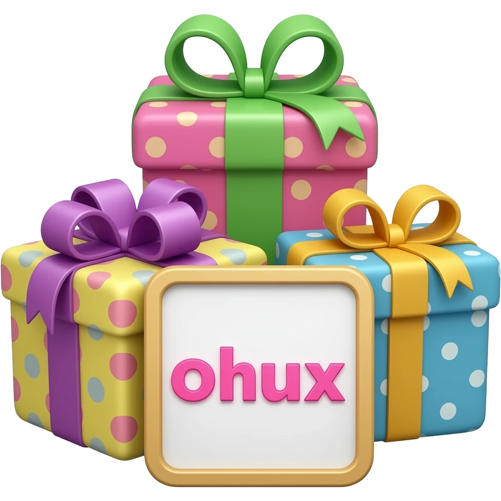 STACK OF THREE BIRTHDAY GIFTS   PINK  LETTERS SQUARE SIGN emoji