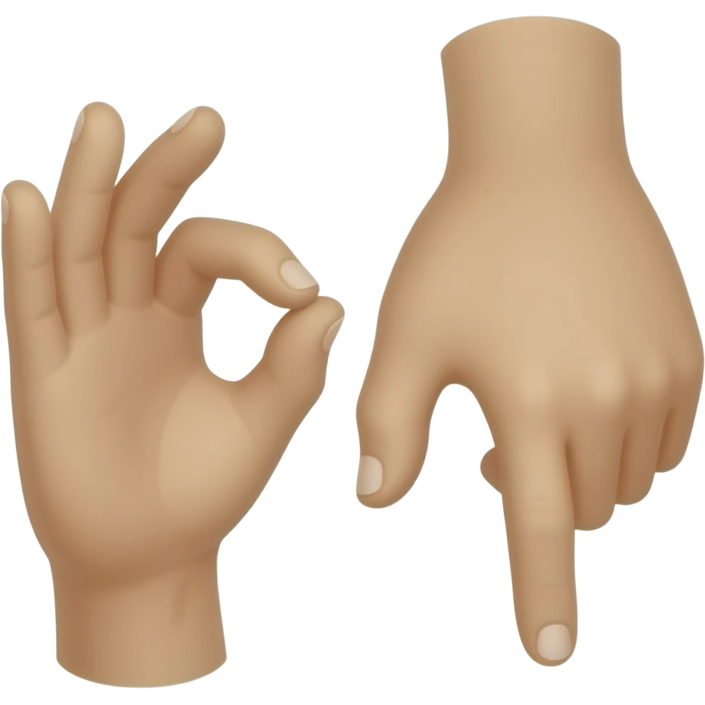 One hand with thumb and pointer making circle while other hand uses pointer to go in and out of circle emoji