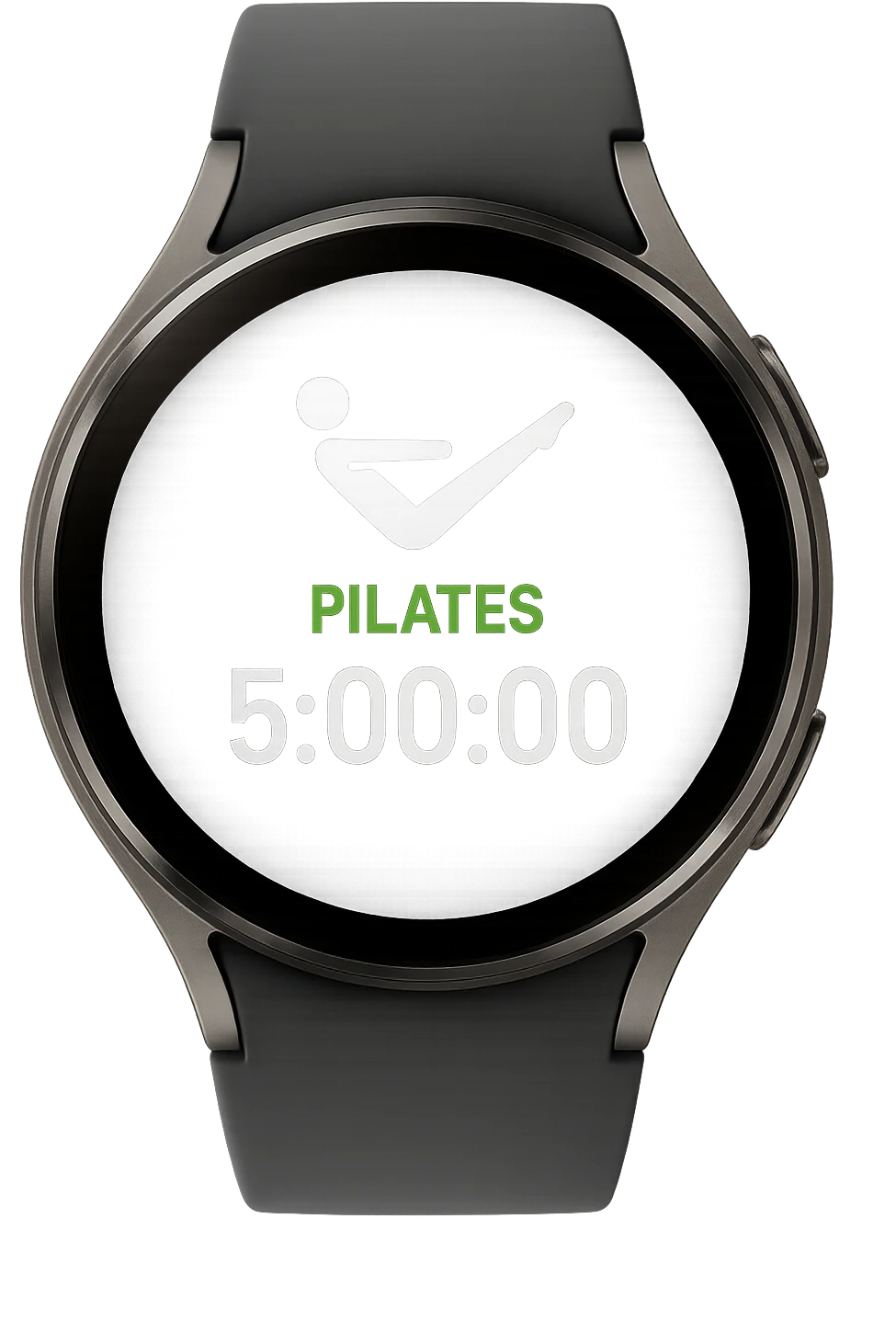 smartwatch con modalità attiva di pilates che segna 5 ore di pilates, REALISTICA 4K emoji