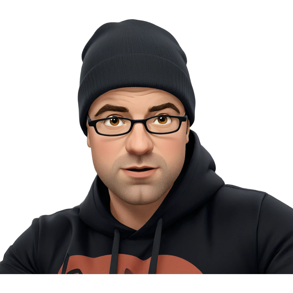 male in beanie indoors emoji