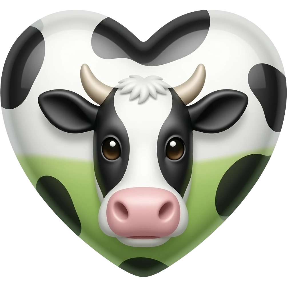 cow print heart emoji