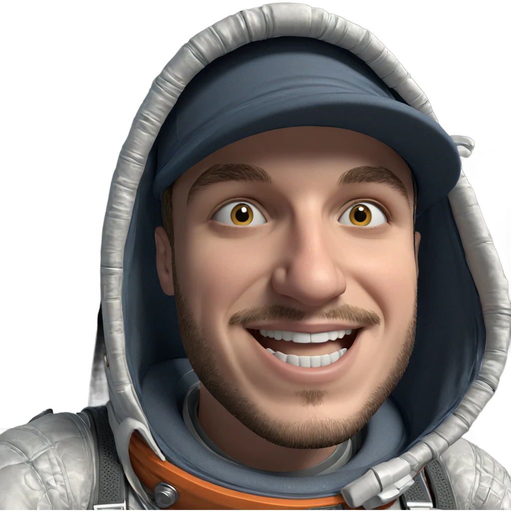 smiling astronaut in spacesuit emoji