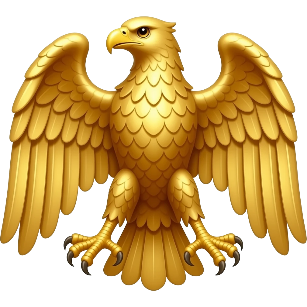 Roman eagle aquila all golden emoji
