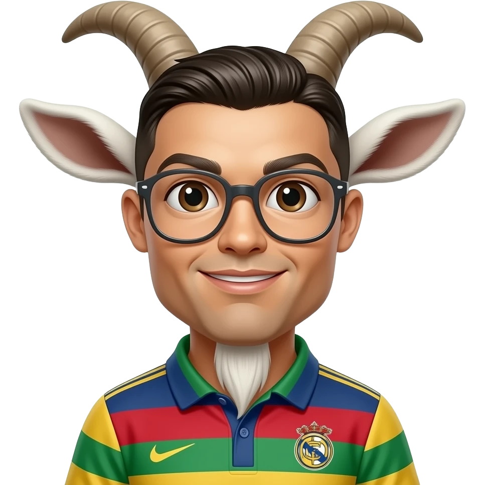 Fais de chèvre avec Ronaldo au milieu emoji