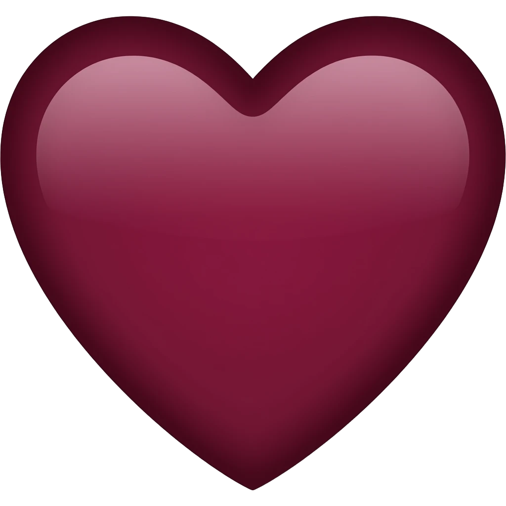 Corazón color vino emoji