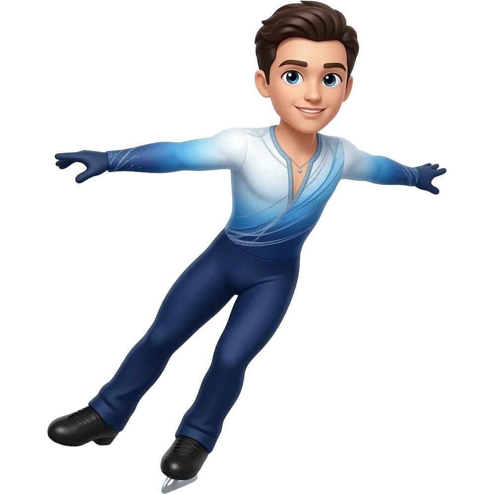 male olympic figure skater full-length emoji