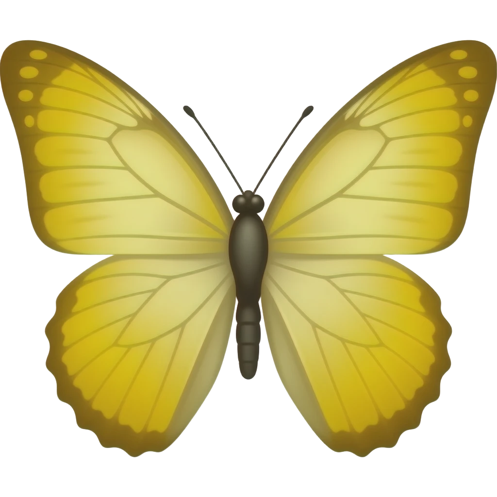 Pure Yellow butterfly emoji