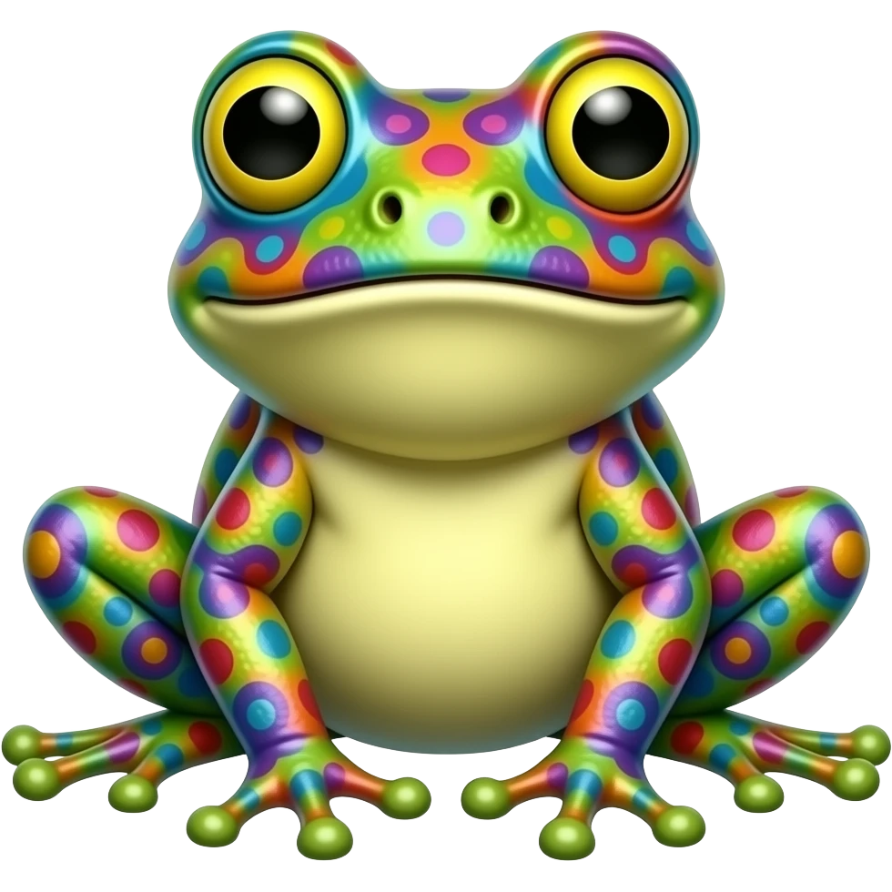 Bunter verrückter LSD Frosch emoji