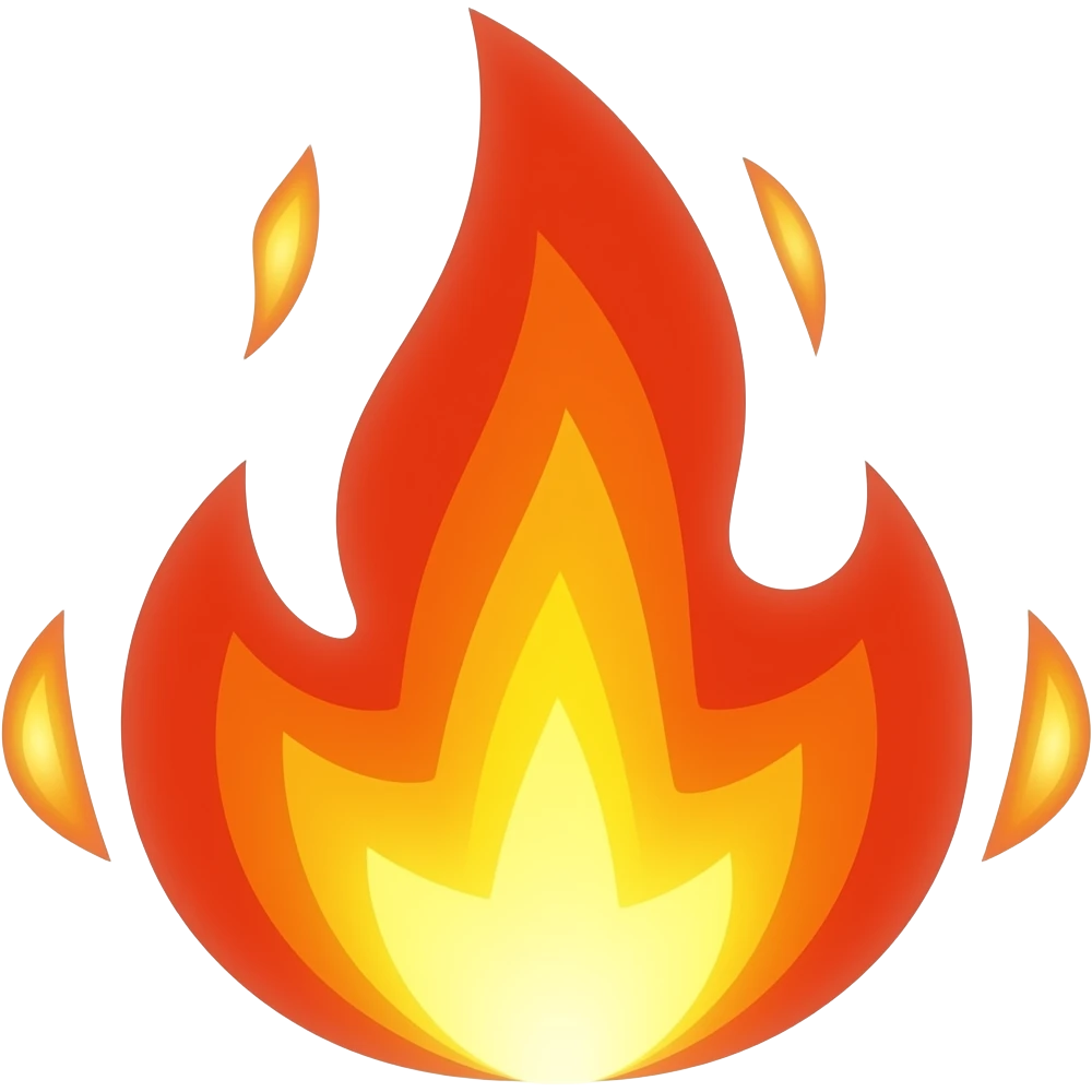 Flame blast emoji