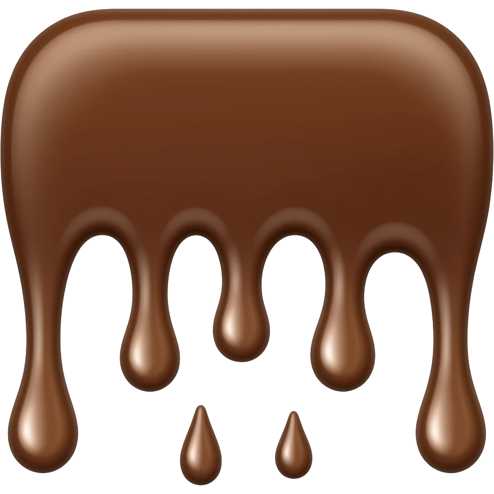 chocolate is flowing emoji