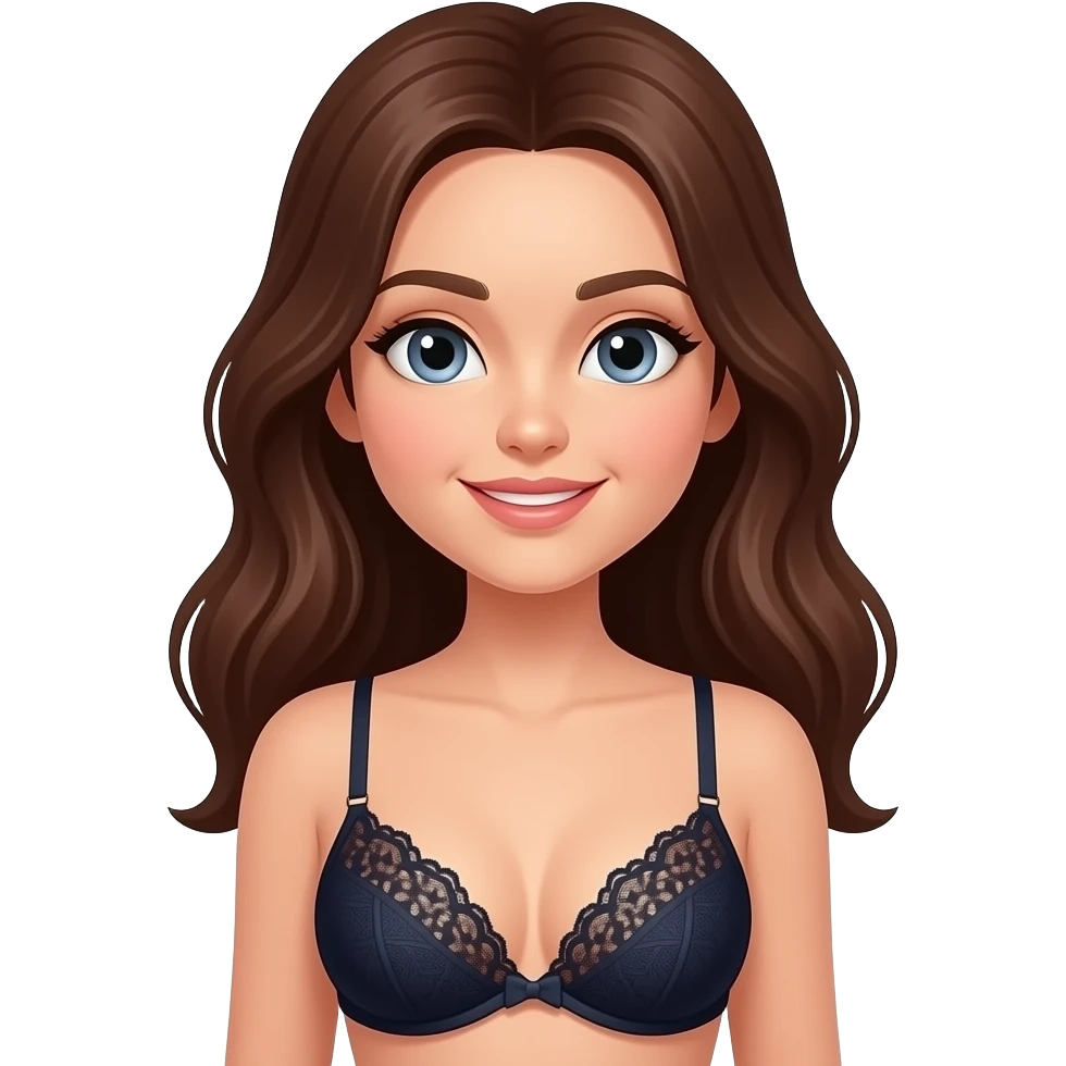 A girl wearing sexy lingerie clothes emoji