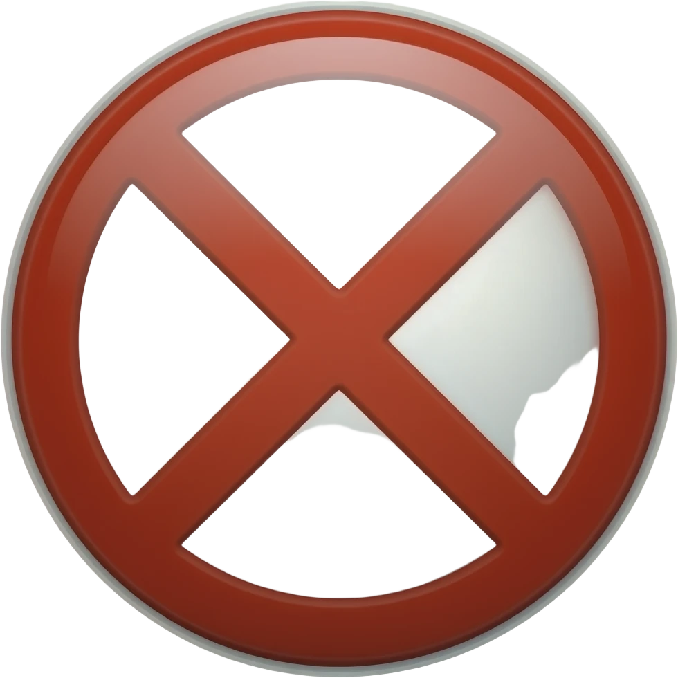 Erstelle ein Verbots Zeichen Emoji in komplett grau keine andere farbe genau so wie das normale soll es aussehen emoji