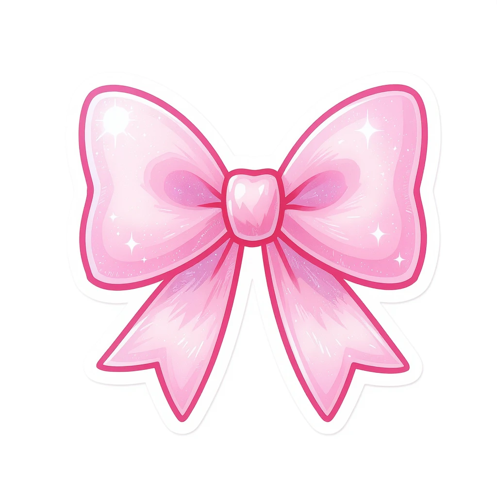 sakura bow, cute and shiny, with a gradient effect, no background emoji