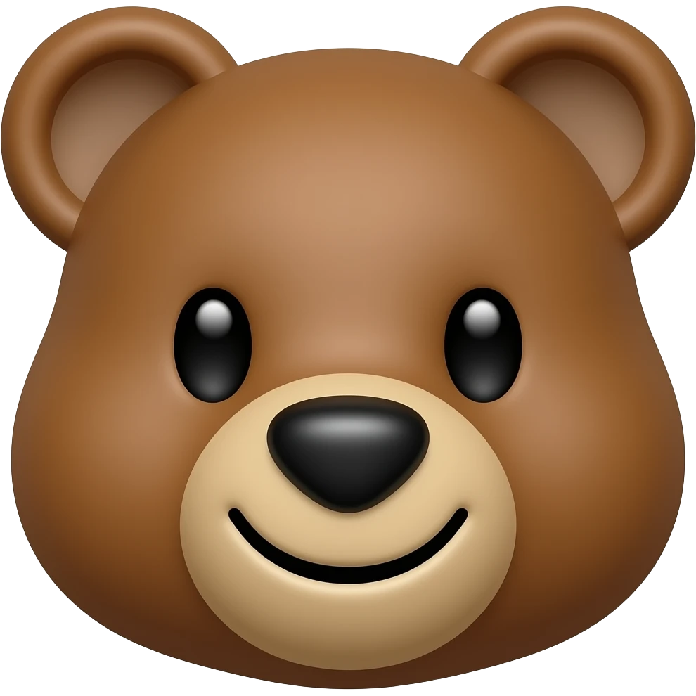 Bear smiling face emoji