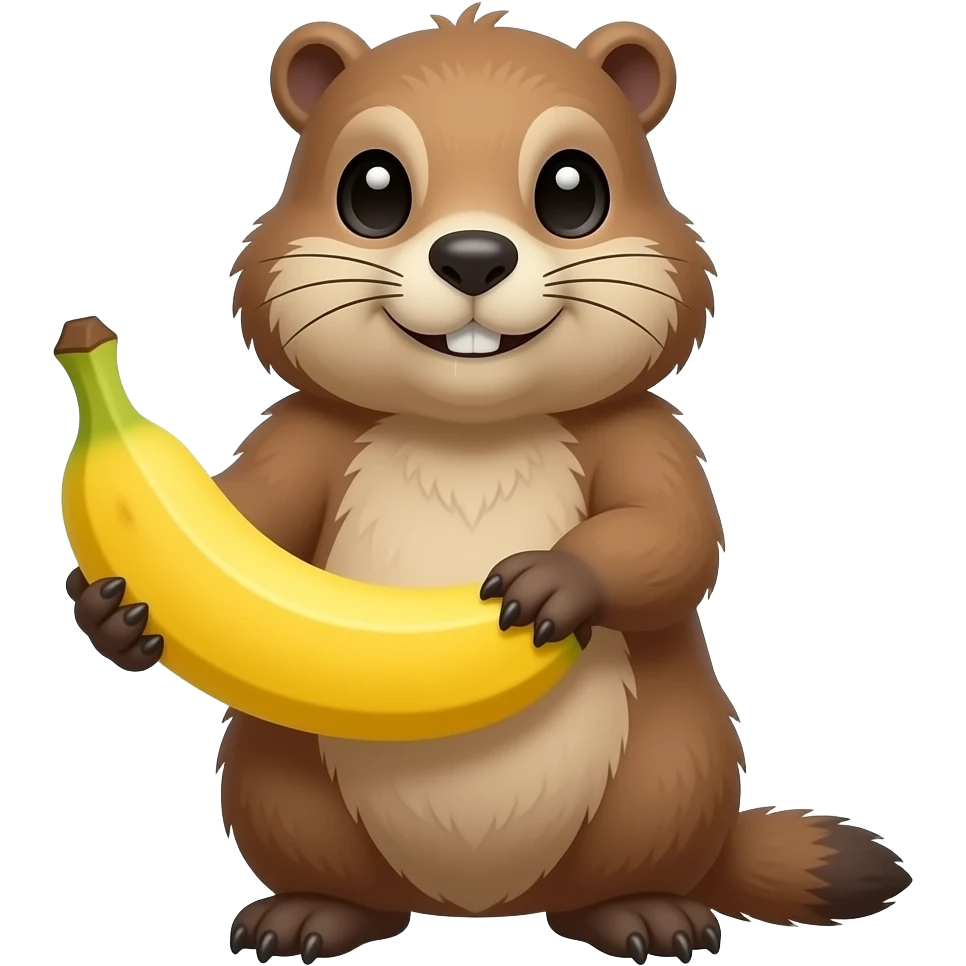 Marmot with banana emoji