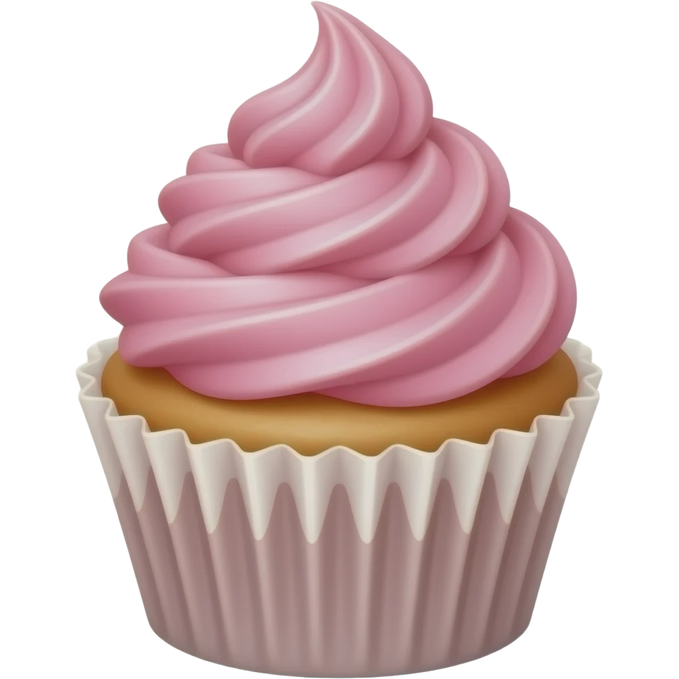 Cupcake with pink icing emoji