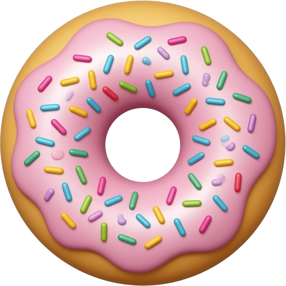 "number 6 donut style, colorful, simple background" emoji