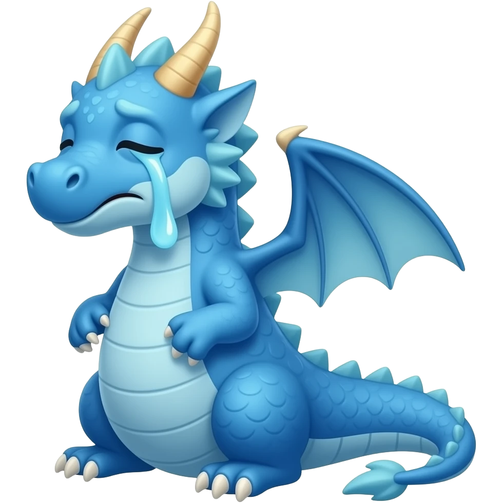 Blue dragon being sick emoji