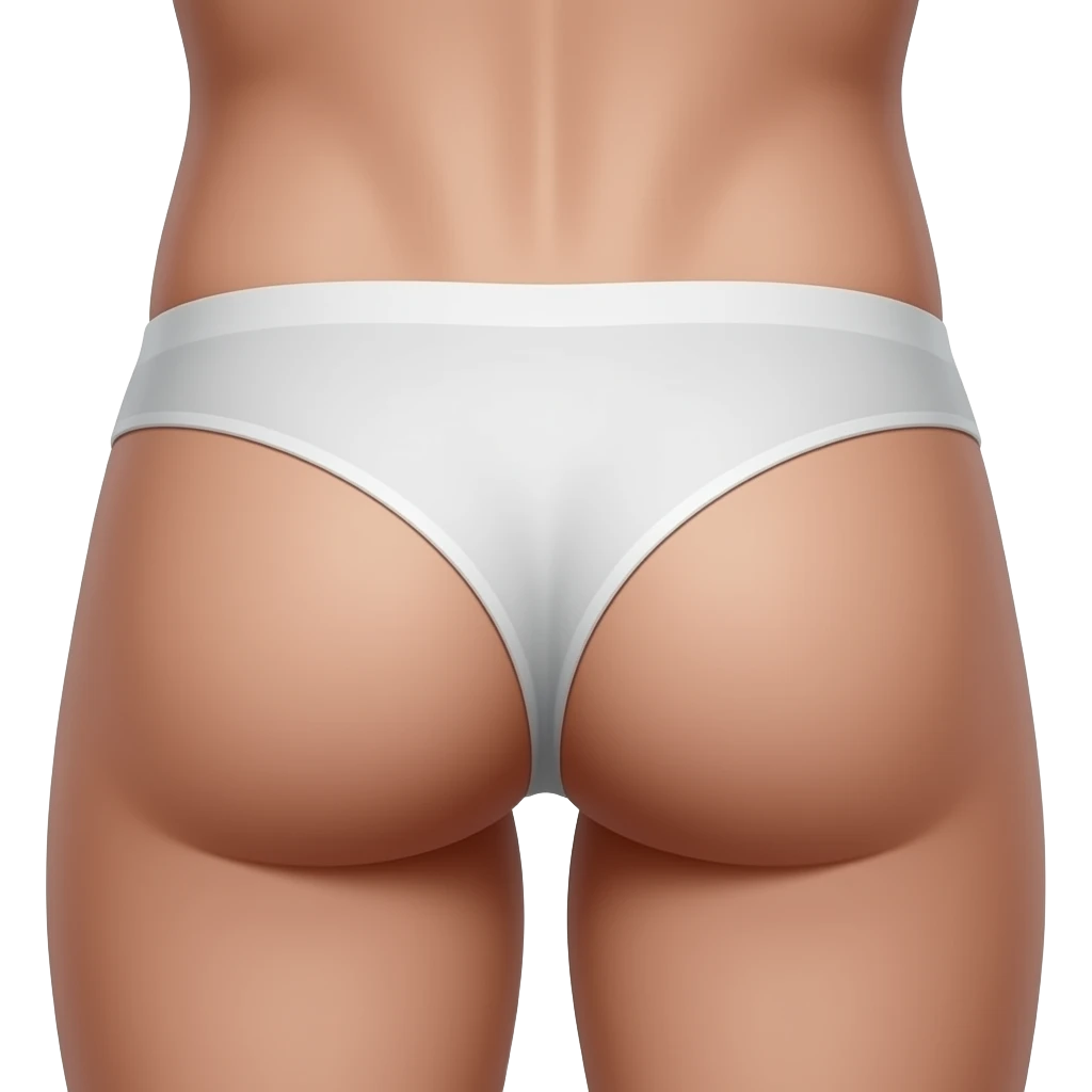 Man buttocks, 180° side view emoji