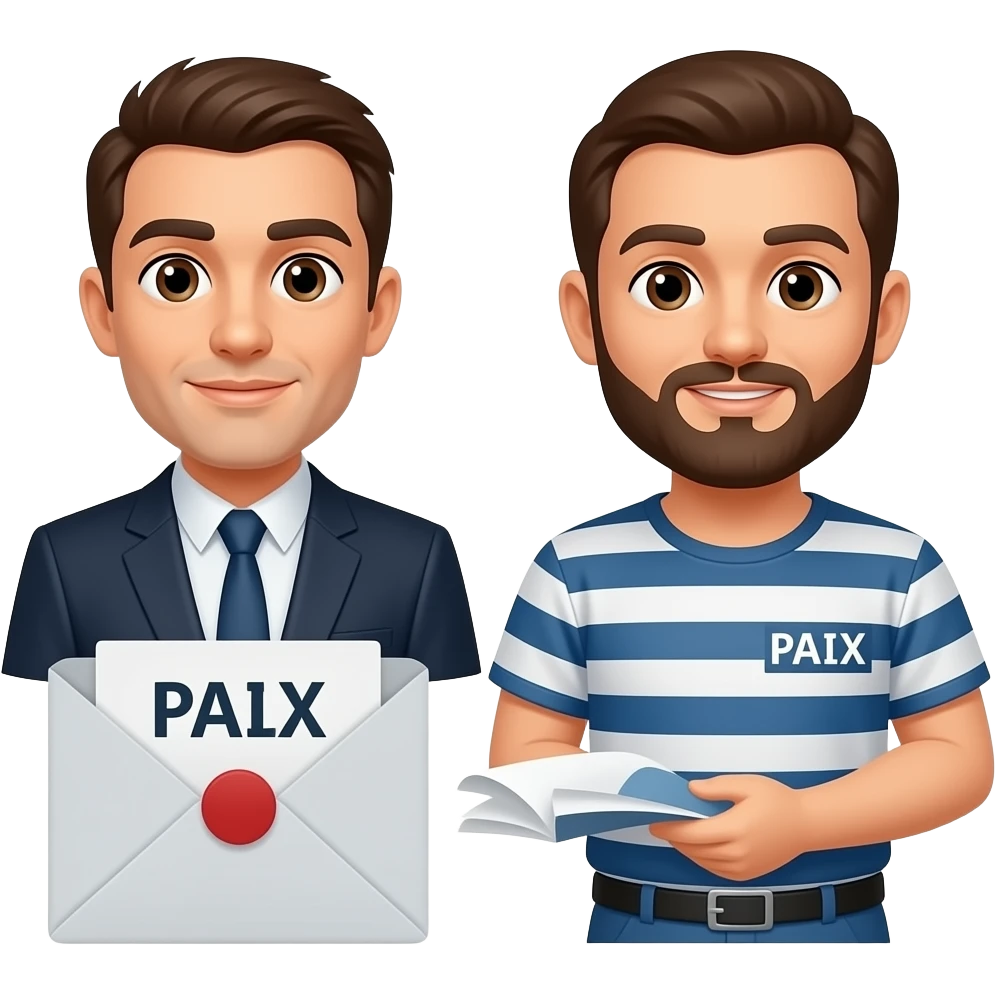 Guy in prison sendng request to 2 guys at office for promotion material emoji