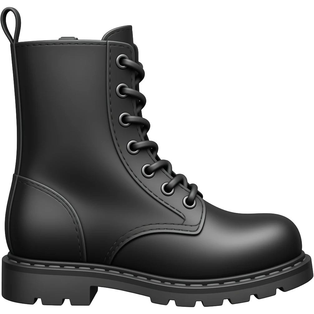 A CAM boot, black emoji
