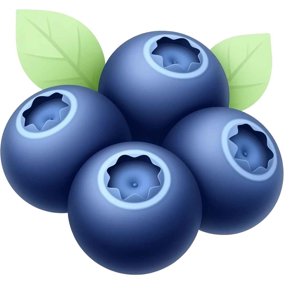 5 Blueberrys  emoji