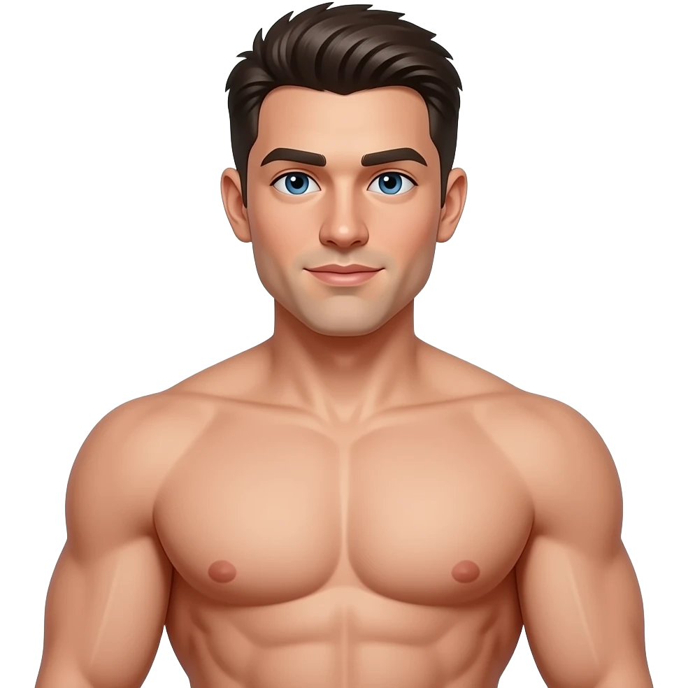 shirtless muscular man emoji