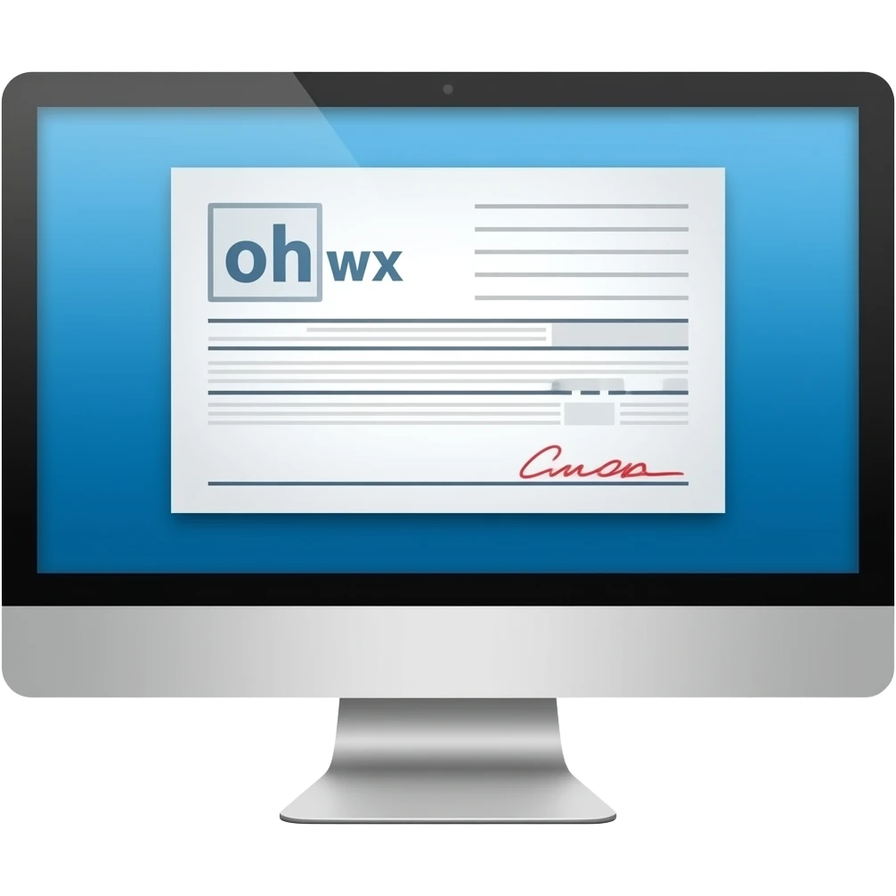 computadora check en la pantalla emoji