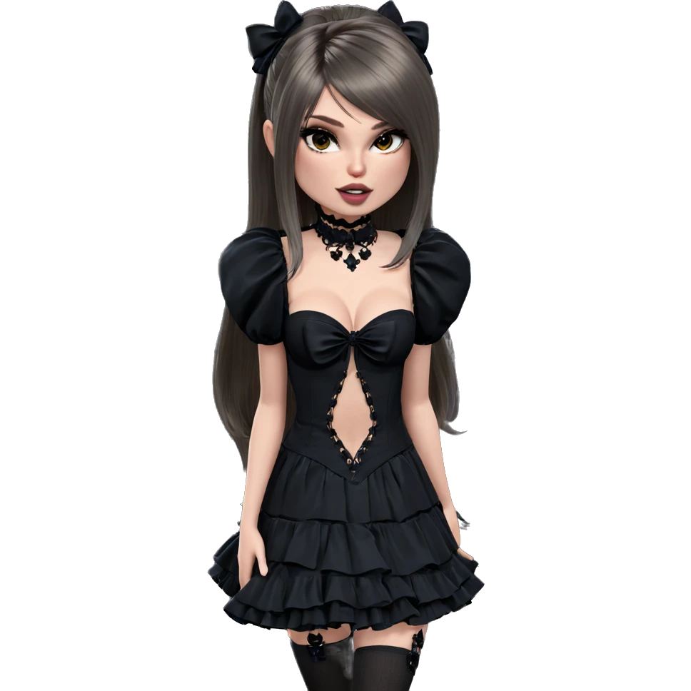 gothic lolita beauty portrait emoji