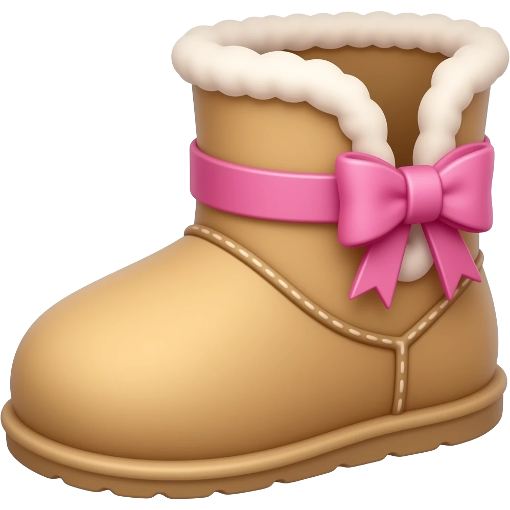 Ultra mini Uggs with pink bows emoji
