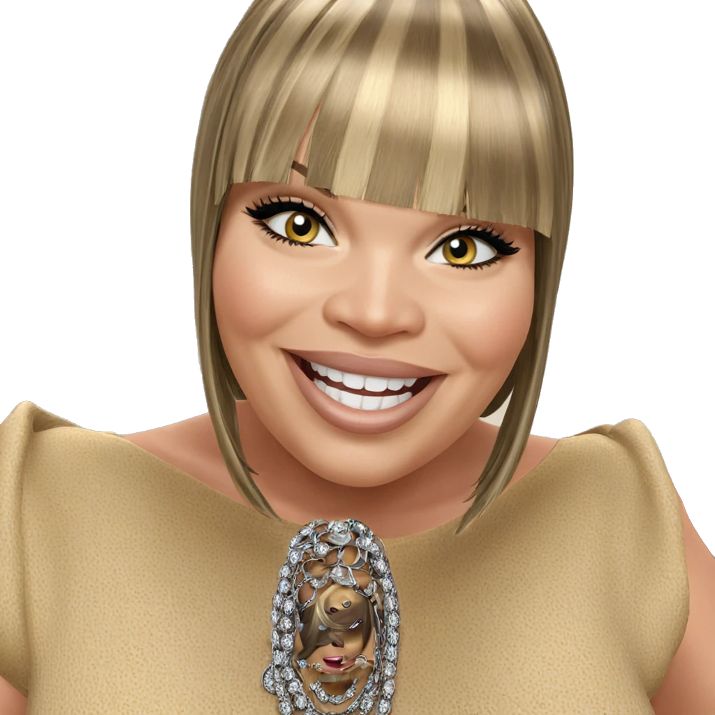 smiling girl with jewelry emoji