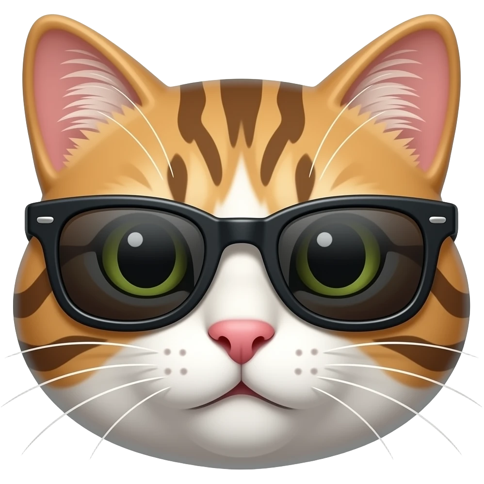 Cat wearing sunglasses emoji