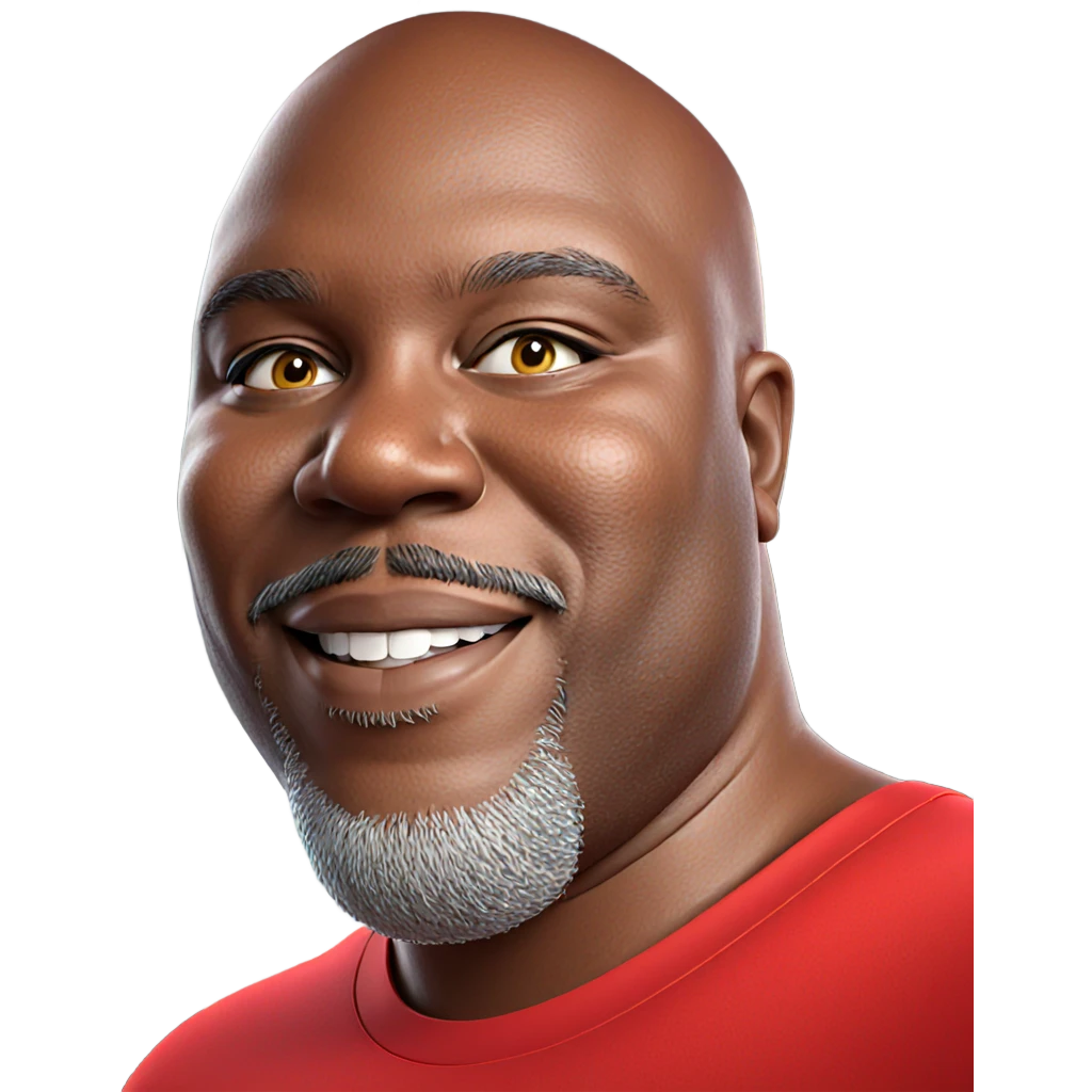 smiling man in red shirt emoji