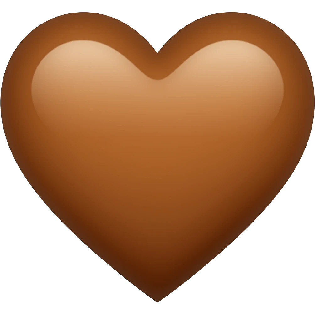 Coração marrom emoji