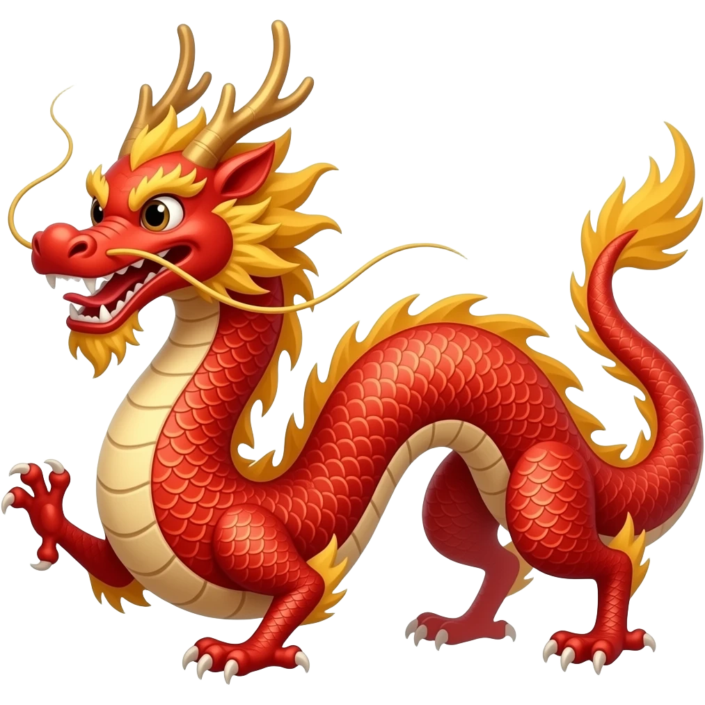Red Chinese dragon emoji