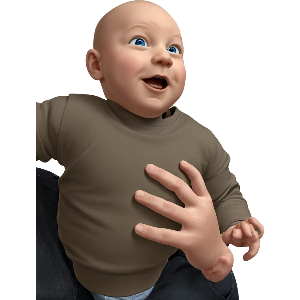 bald man with blue eyes emoji