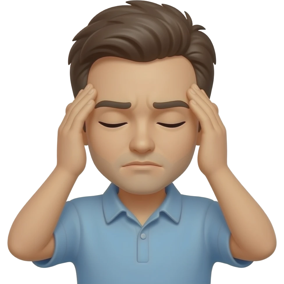 EMOJI DE PERSONA CON DOLOR DE CABEZA emoji
