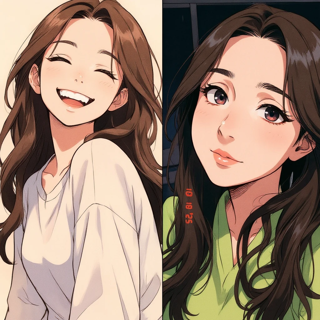 recreat this imagem at manga version colored emoji