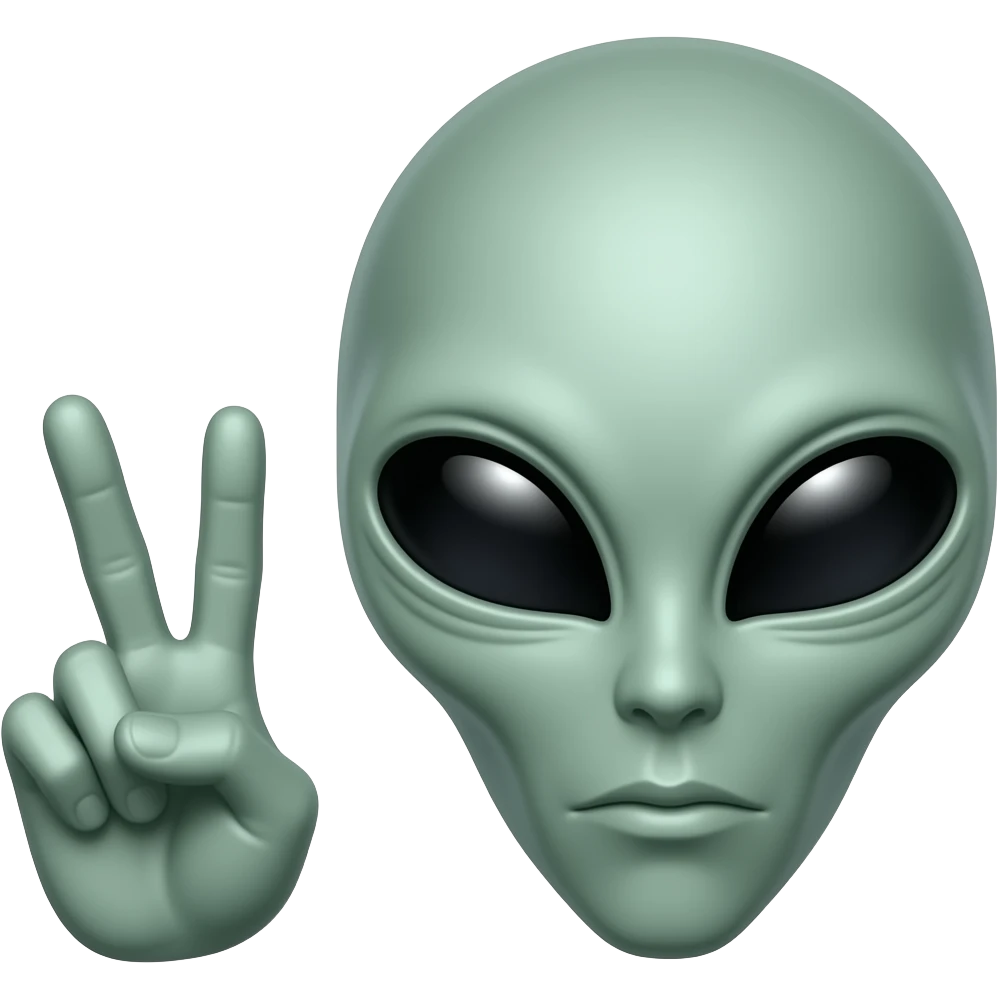 Peux-tu me faire un emoji avec le signe Jul le rap  une tête d’ovni et qui fait le signe JUL avec ses doigts emoji