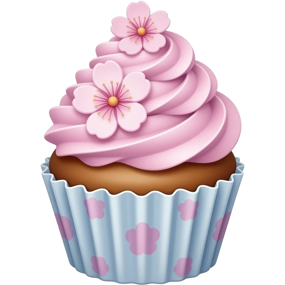 Sakura cupcake emoji