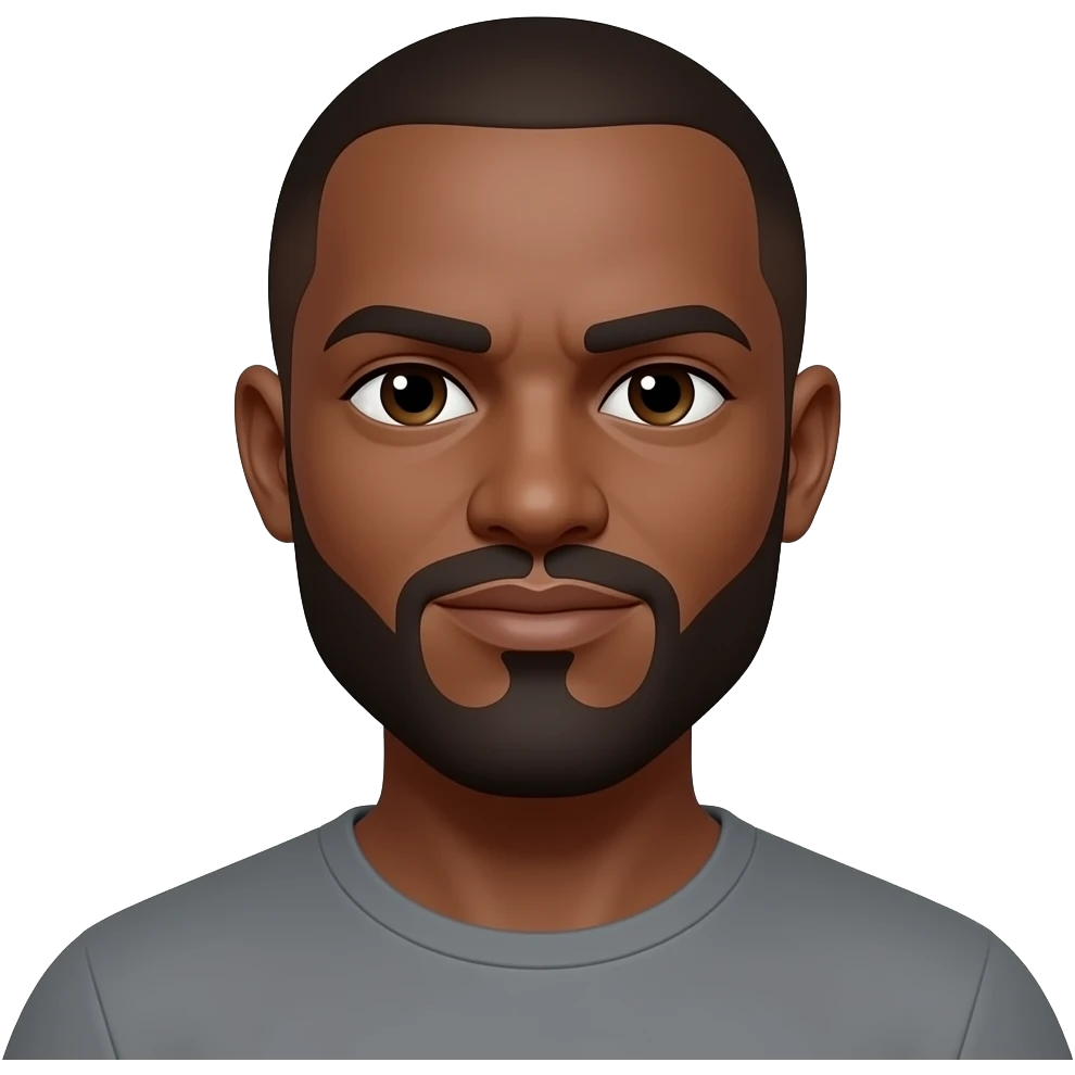 Dont know bald mustache goatee black man emoji