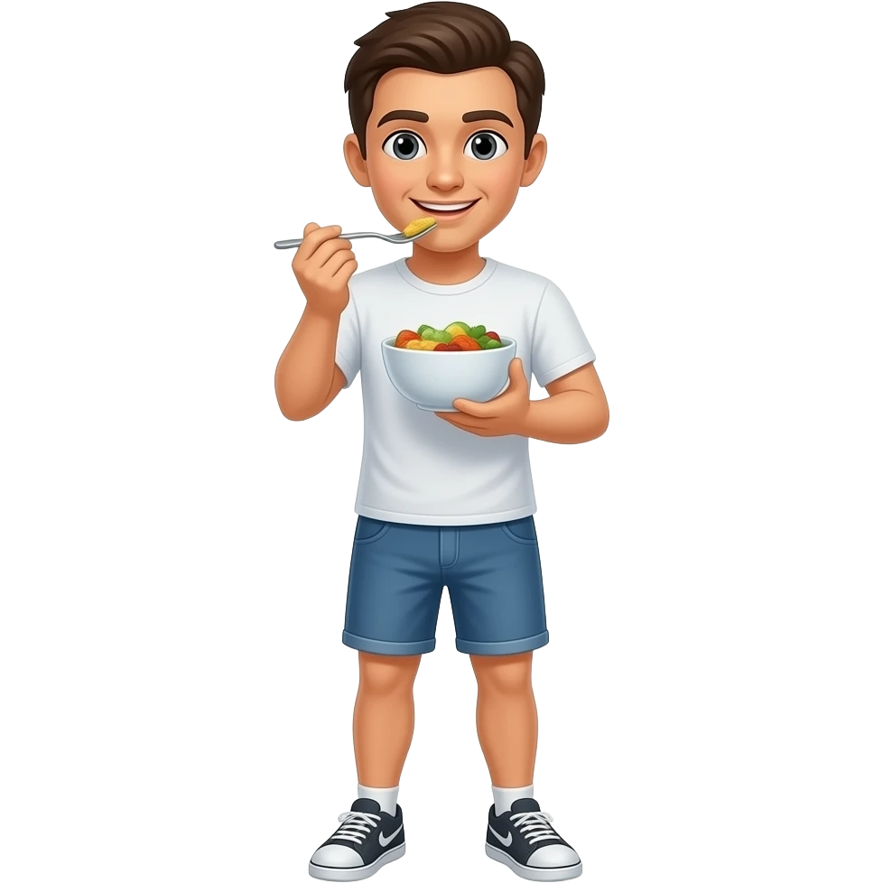 Una persona comiendo sano emoji