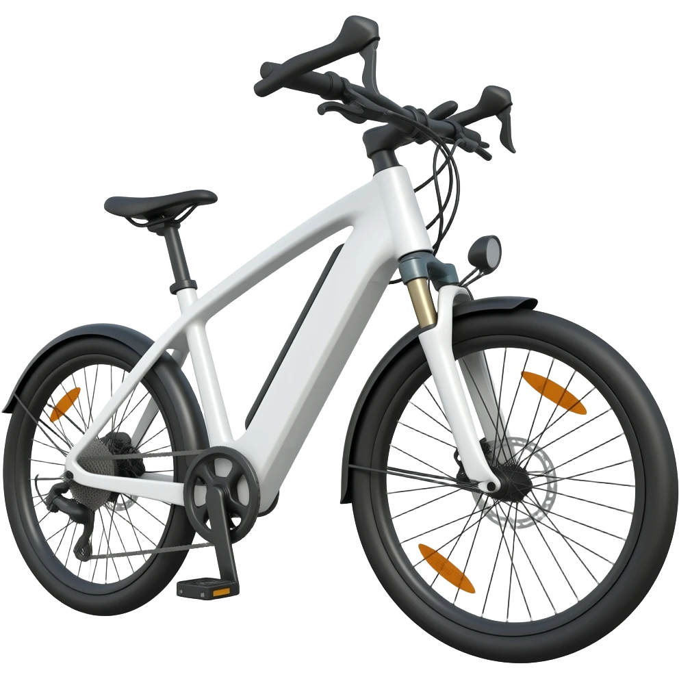 mordern white electric-bike emoji