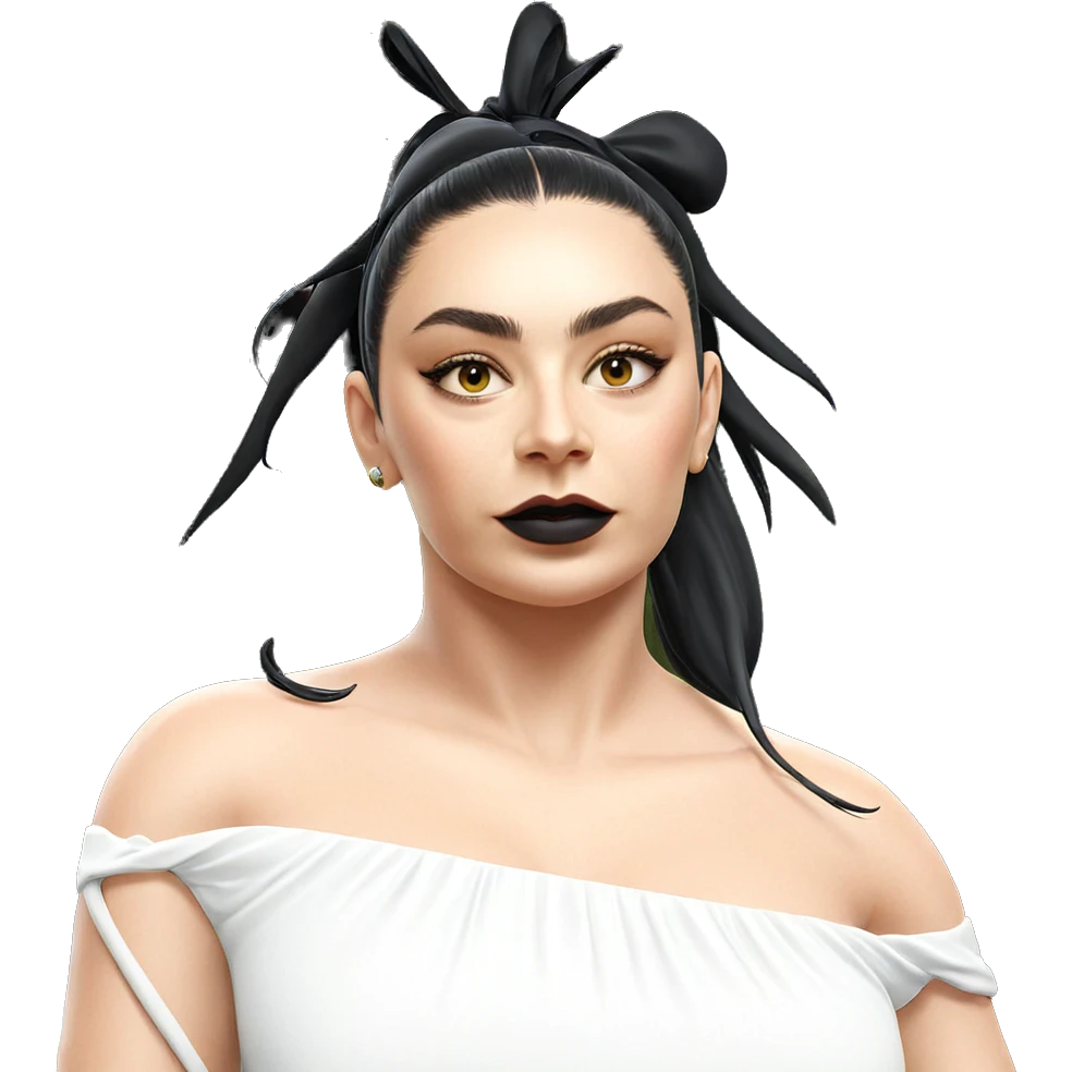 girl in black dress emoji