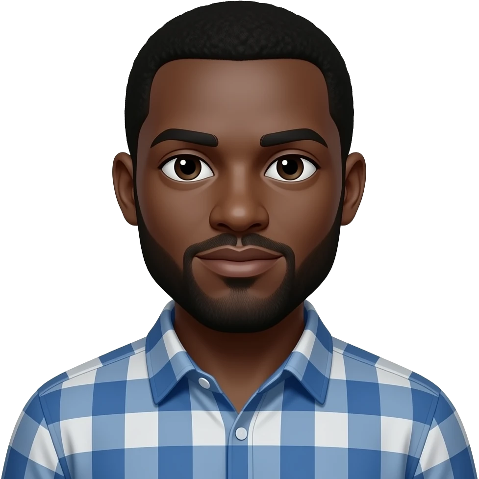 Oily black man emoji