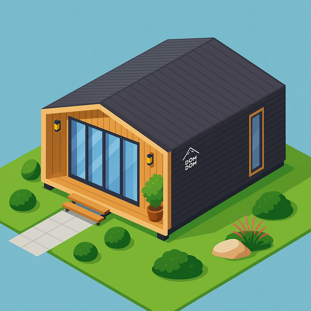 isometric illustration of the building. 3D isometric infographic design. Clean lines, bright and saturated colors, minimal unnecessary details. View from above at an angle (isometric), showing the roof, facade, and part of the surrounding area. Soft shadows, daylight lighting, no harsh contrasts. Background should be solid (blue, gray, or light tone). Add a small area around the building (roads, tiles, grass) so the building looks complete. Accurately represent the architectural features of the building (roof shape, facade, colors). Final style should be neat and polished, similar to posters or educational infographics. emoji
