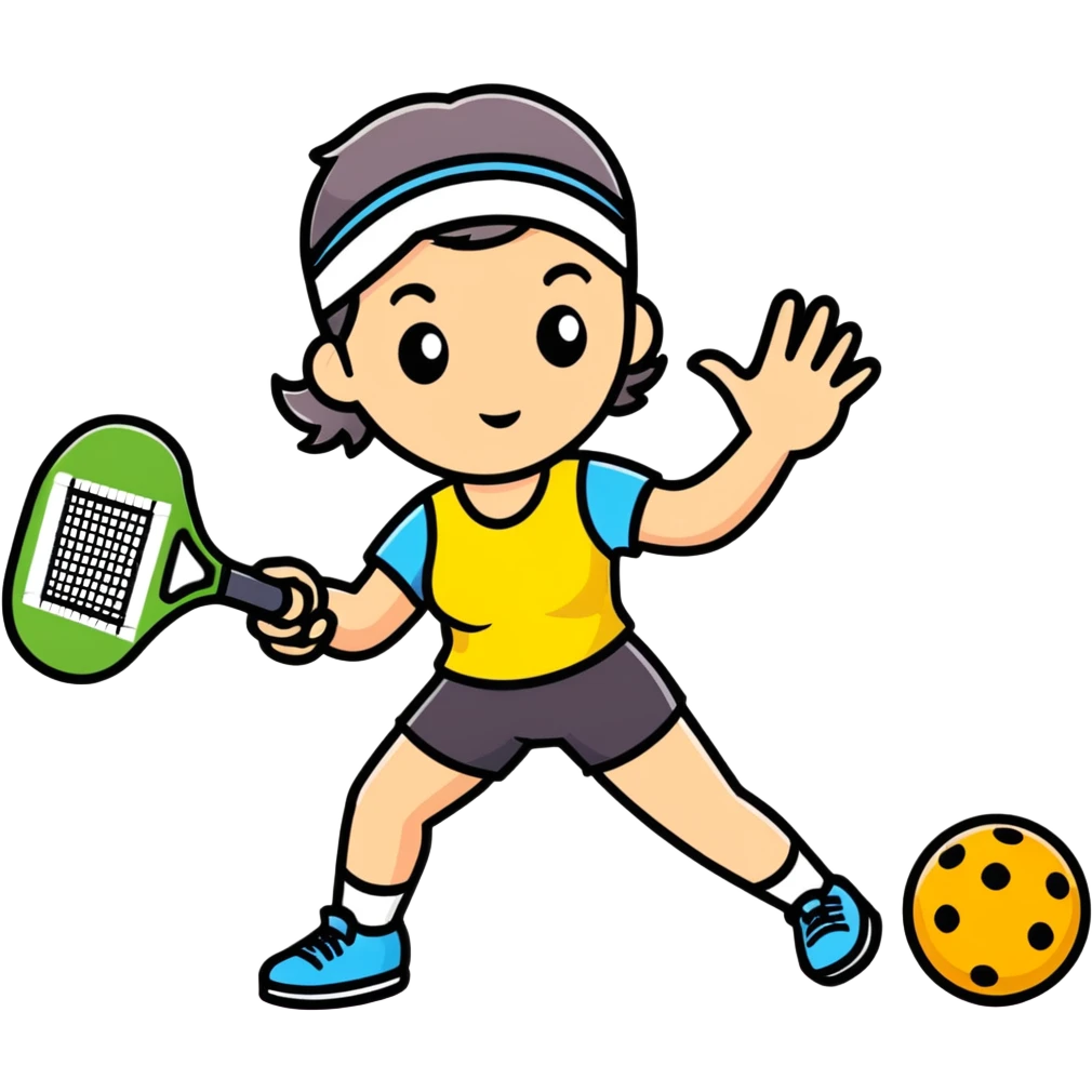 Pickleball female player emoji